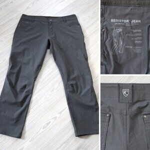 KUHL Performance Hiking Pants Men's 40 x 32 Gray Resistor Jean Outdoors Utility